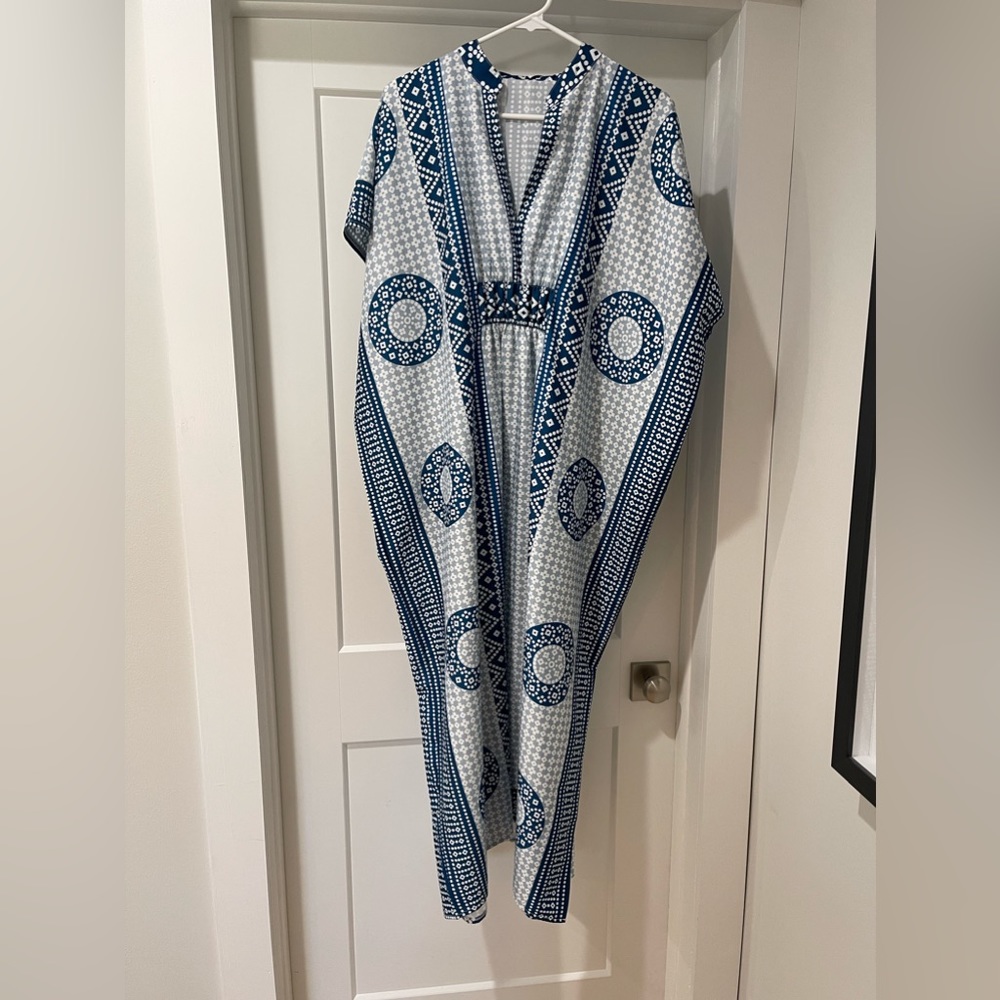 One size Women Loose Short Sleeve Swimwear Beach Dress Bathing Suit Cover Up